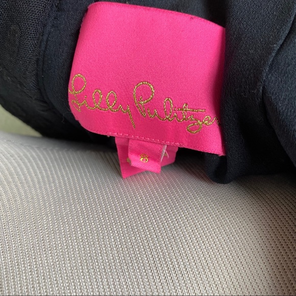 Lilly Pulitzer 8 Black Onyx Sabeen Scallop Dress - Picture 7 of 8